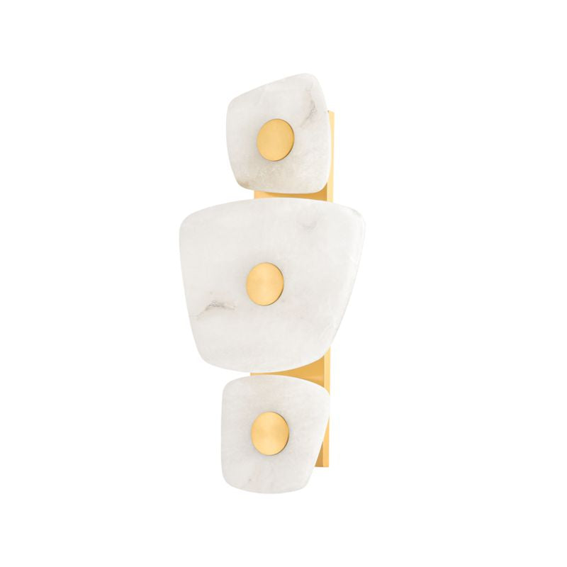 Alabaster 3 Lights Wall Sconce