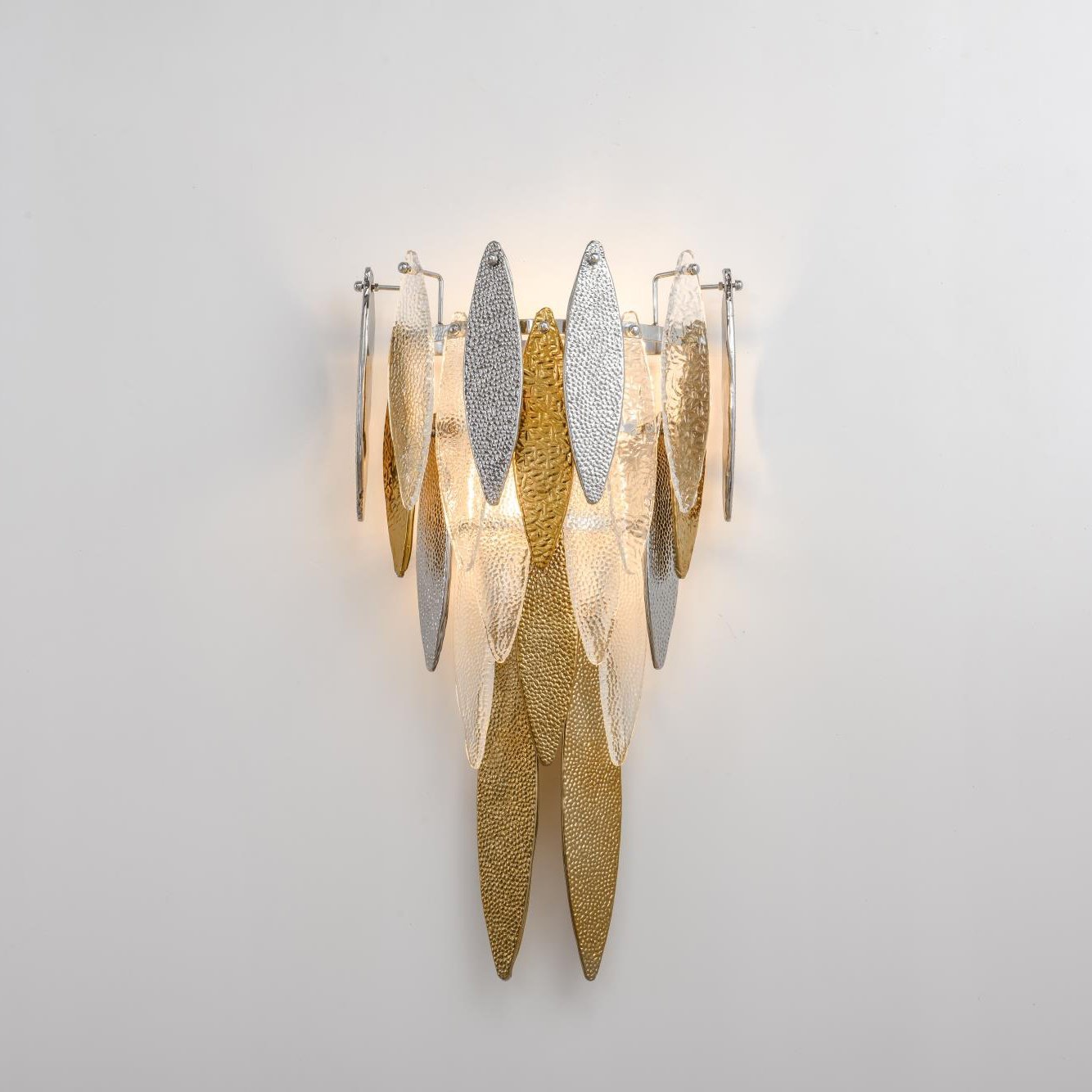 Alba Tiered Oval Glass Sconce