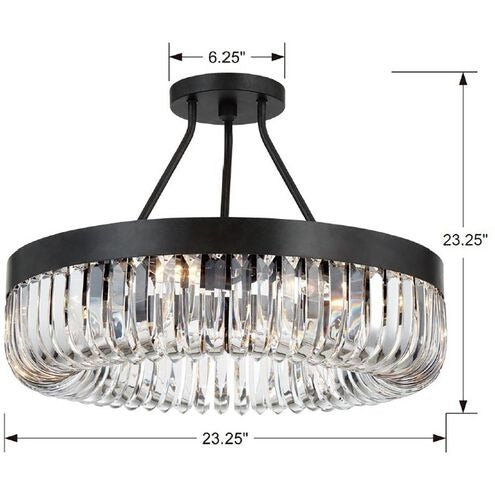 Alister 8 Light Round Semi Flushmount 23"