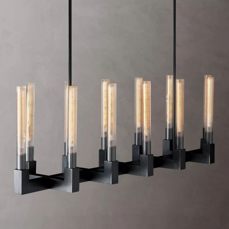 AMORRA CANDLESTICK LINEAR CHANDELIER 32"(Customized)