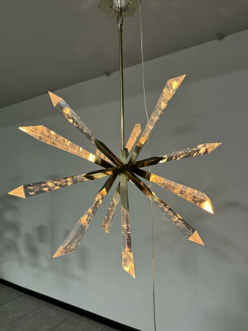 Bergamots LED Pendant 48"W Optic Haze Quartz