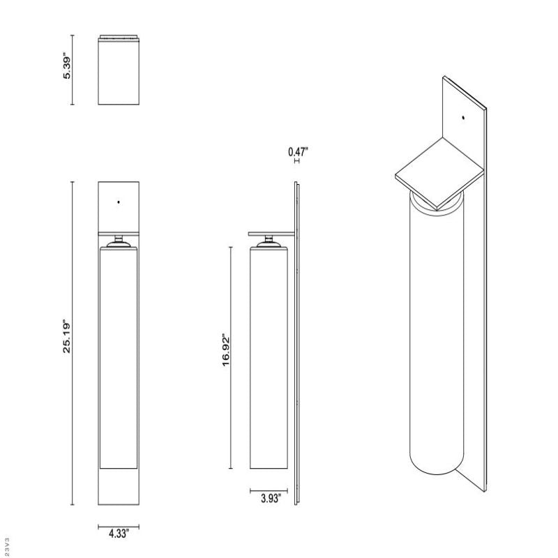 Eclipse Anodised Black Wall Sconce