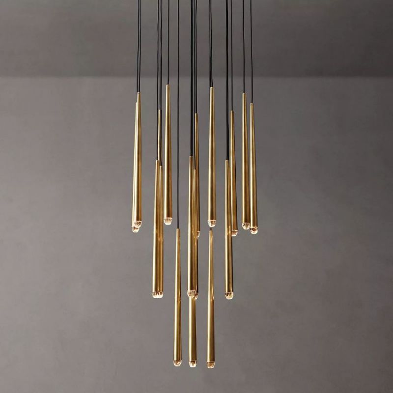 Felicia Meteor Shower Round Tapered Tubular Chandelier 24"