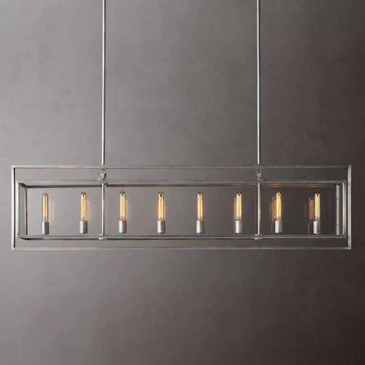 Randy Vintage Rectangle Chandelier 72"
