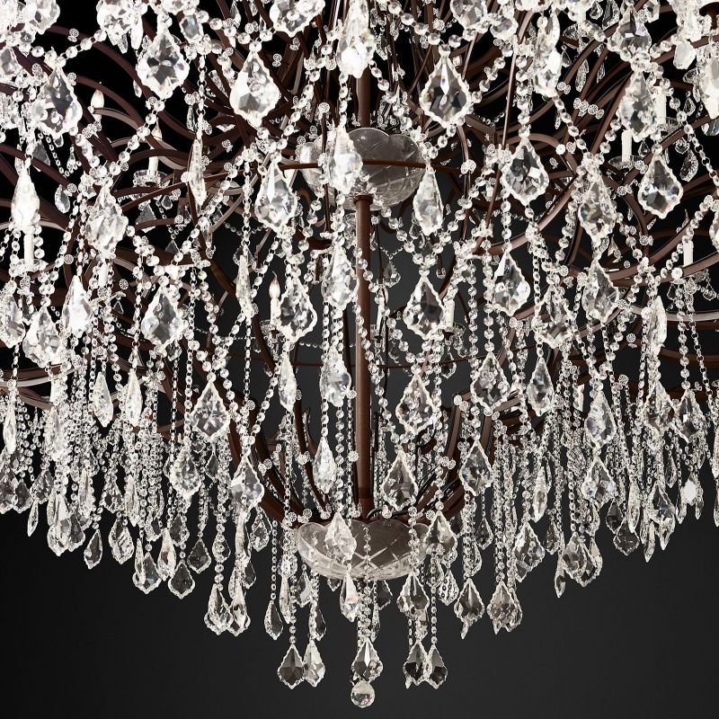 19TH Crystal Round Chandelier 101"