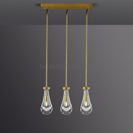 Raindrops Rectangular Chandelier 22"（ rod）