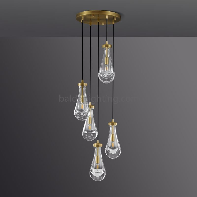 Raindrop Round Chandelier 14"(Cord)