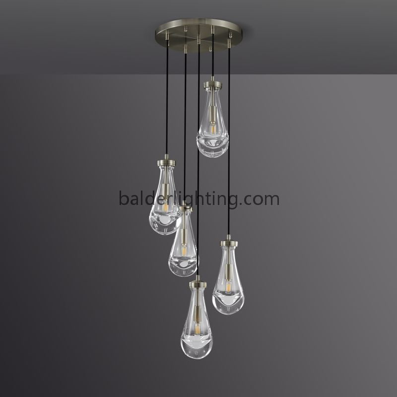 Raindrop Round Chandelier 14"(Cord)