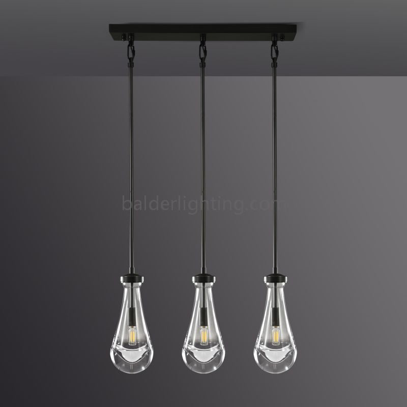 Raindrop Rod Chandelier 8"