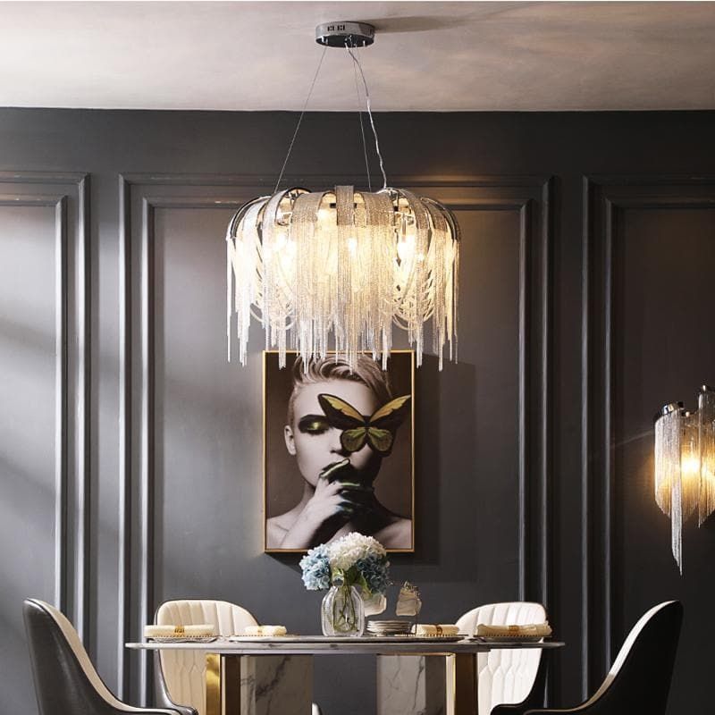 Alisa Luxury Aluminum Chain Tassel Chandelier