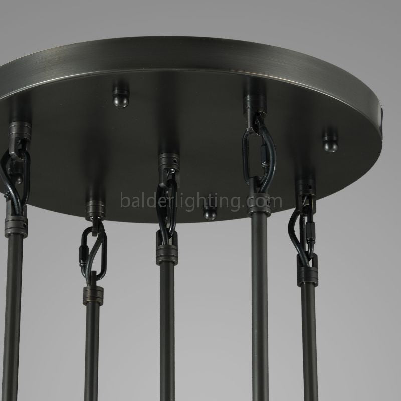 Raindrop Round Chandelier 14"(Rod)