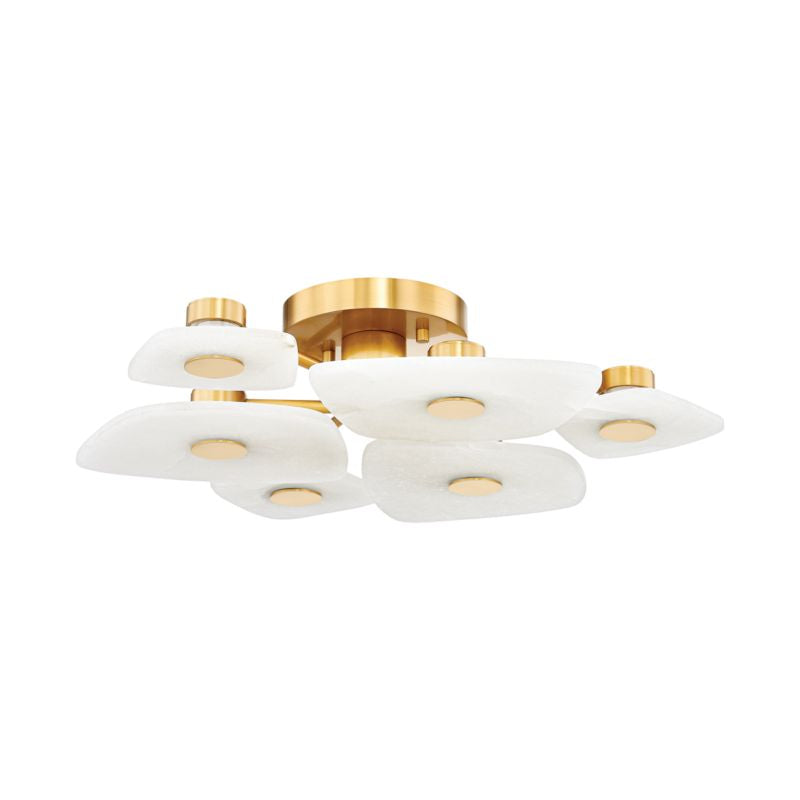 Alabaster  6 Lights Surface Ceiling Light