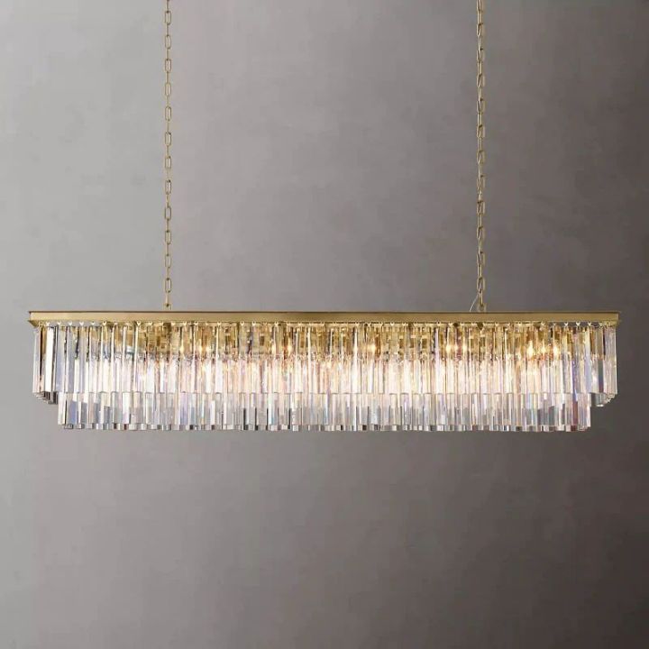 Della 2-Tier Rectangular Chandelier 72"W