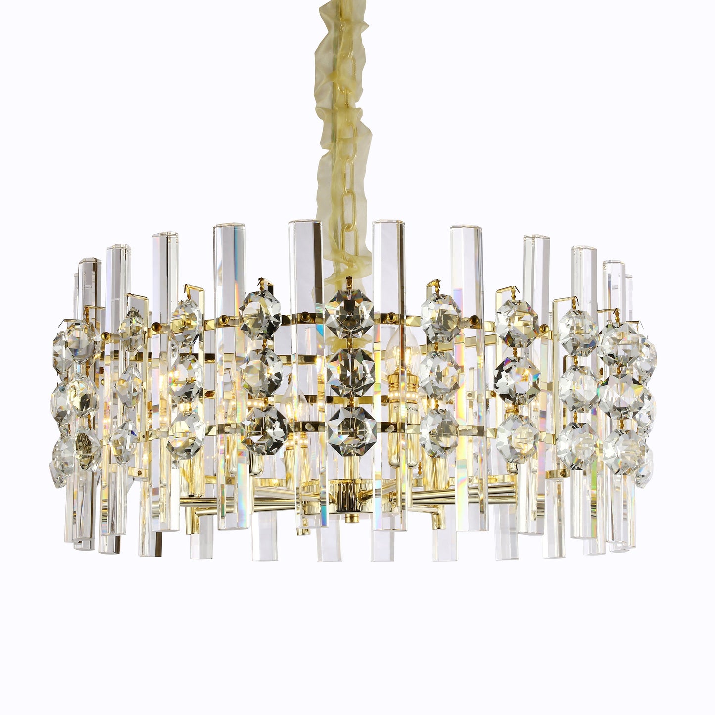 Ariel Gem Round Crystal Chandelier