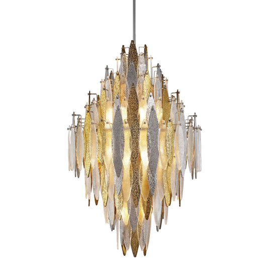 Alba Empire Tiered Oval Glass Chandelier