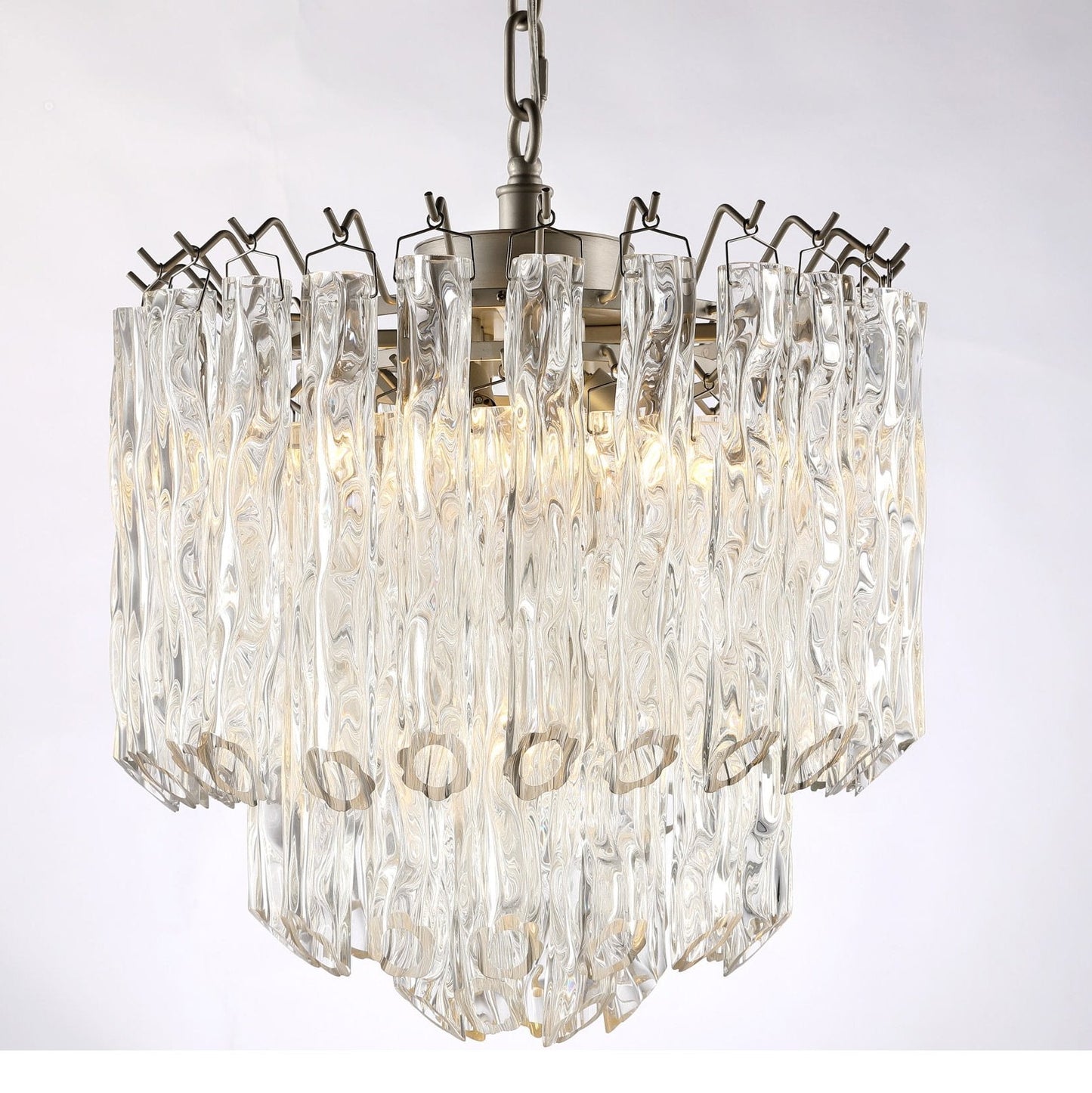 Caprice Curved Tubular Glass Chandelier