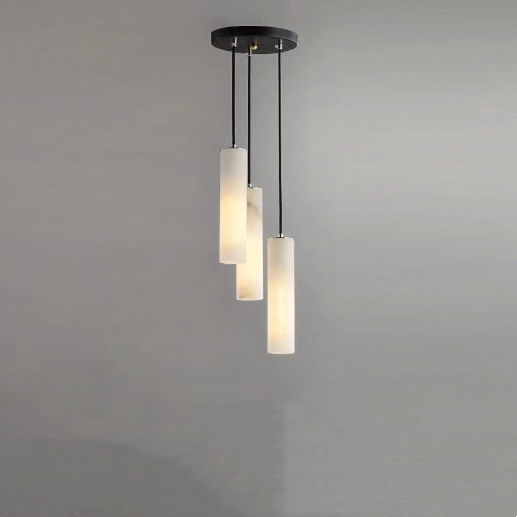 Alabaster Modern Art Round Chandelier