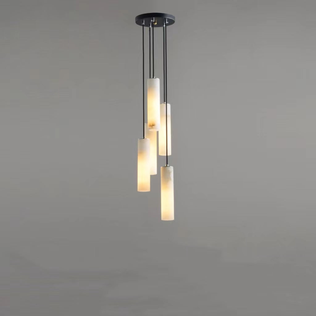 Alabaster Modern Art Round Chandelier