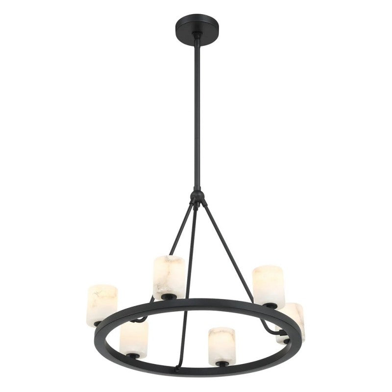 Aragon 6 Light Chandelier Alabaster