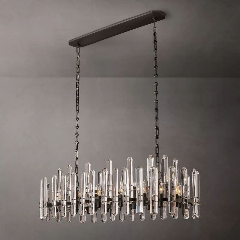 Abigail Prism Linear Chandelier 54"