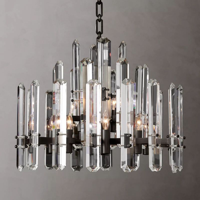 Abigail Prism Round Chandelier 24"