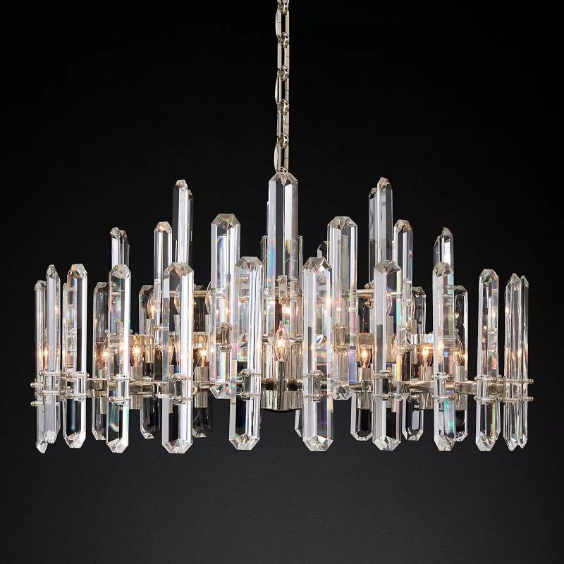 Abigail Prism Round Chandelier 32"(Customized)