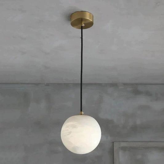 Alabaster Ball Pendant Light