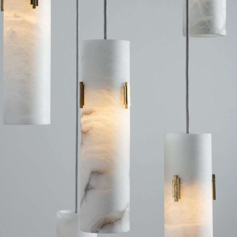 Alabaster Deco 12-Light Cluster Chandelier