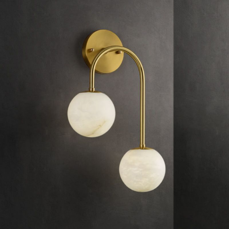 Alabaster Glo Modern Wall Sconce In Bedroom