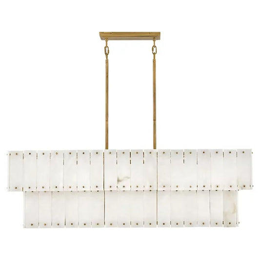 Alabaster Rancho  2-Tier Linear Chandelier