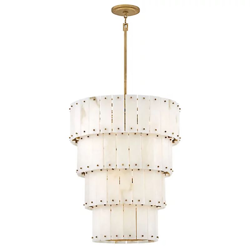 Alabaster Rancho  4-Tier Round Chandelier