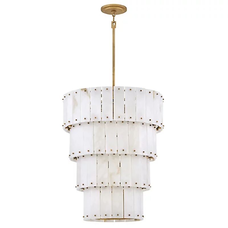 Alabaster Rancho  4-Tier Round Chandelier