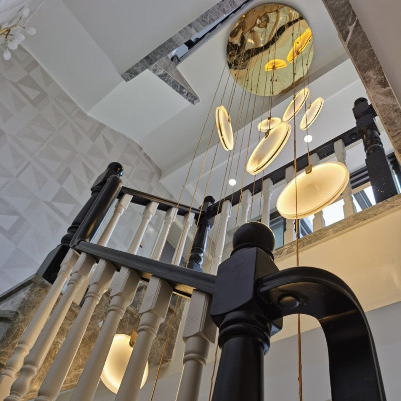 Alabaster Long Staircase Pendant Light