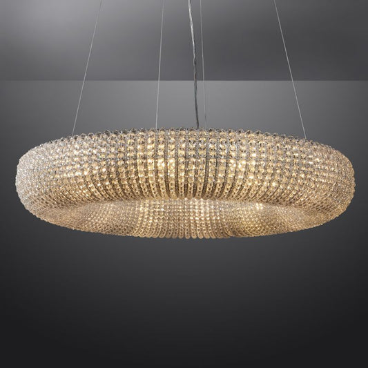 Alison Crystal Round LED Chandelier 32"D 41"D