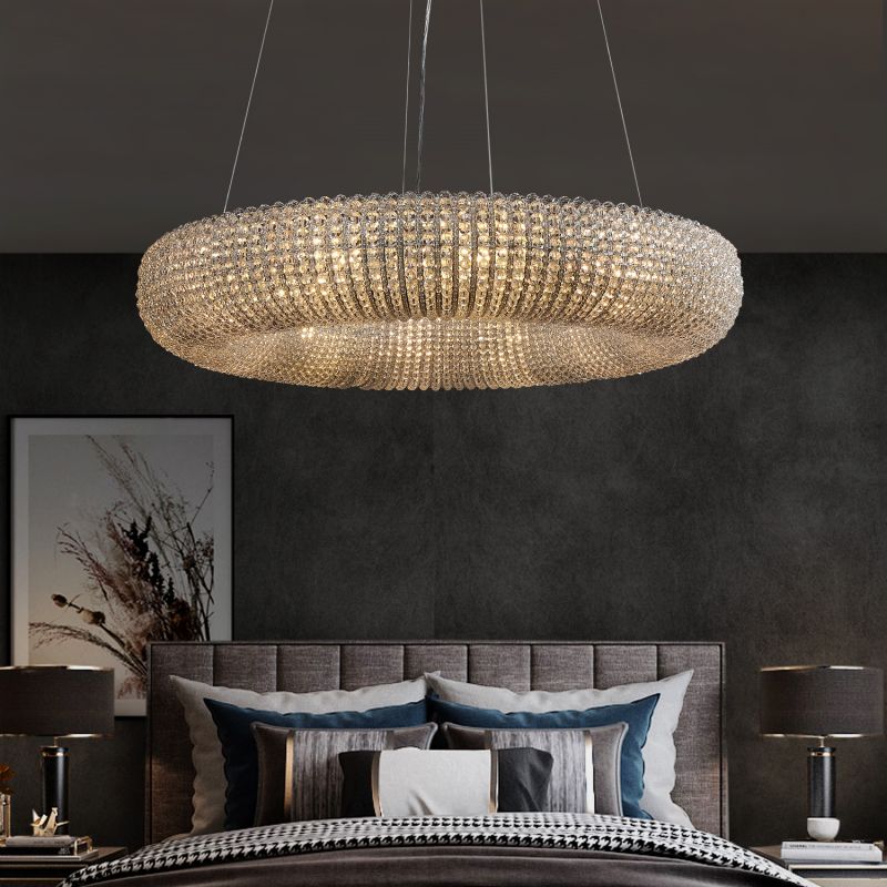 Alison Crystal Round LED Chandelier 32"D 41"D