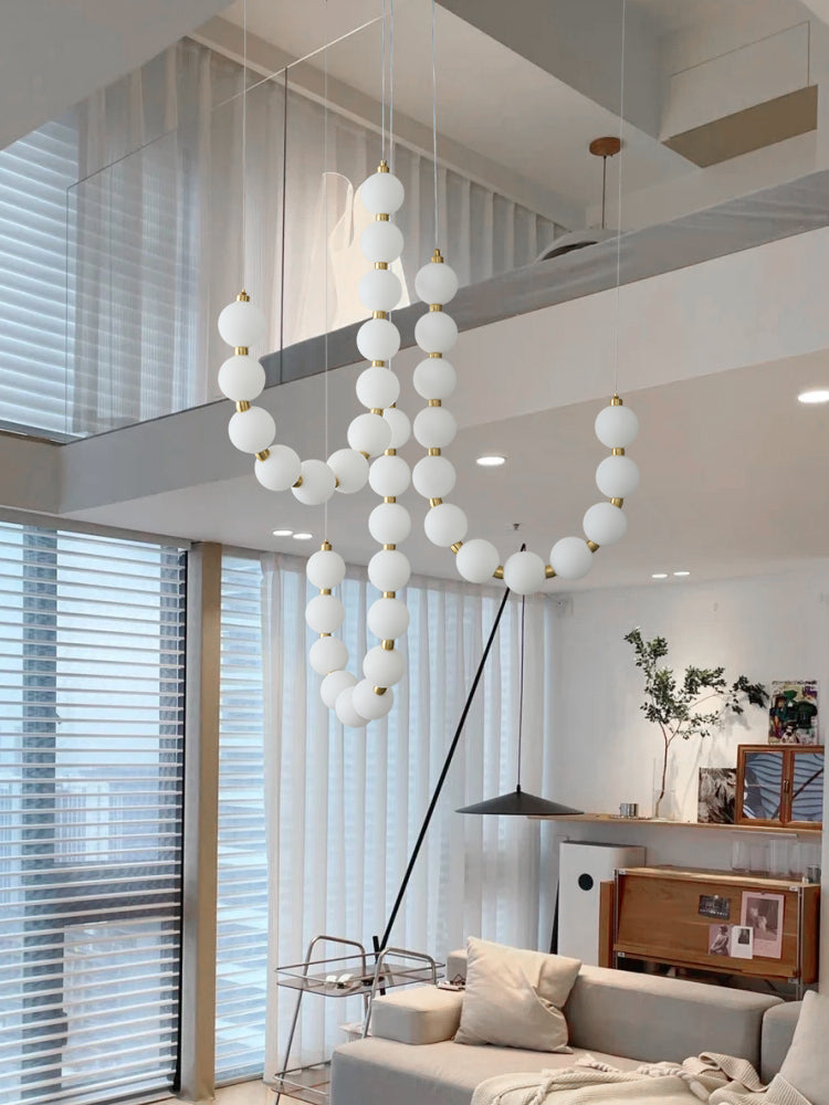 Allen Chain Orb Chandelier