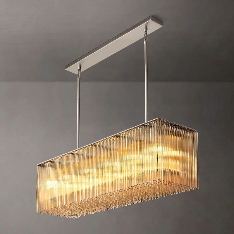 Amadeo Rectangular K9 Glass Chandelier 54"