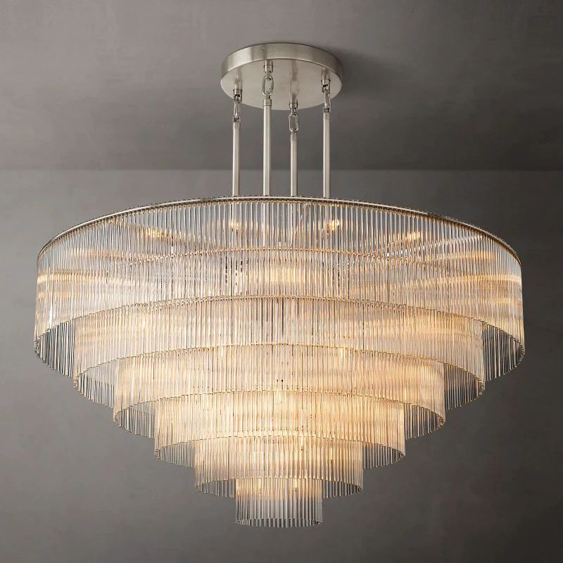 Amadeo Round Glass Chandelier 60"