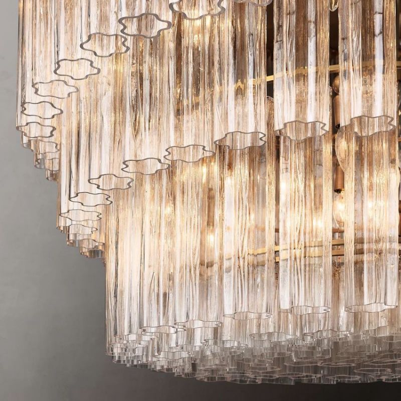 Ancelotti Glass Round  Chandelier 48"