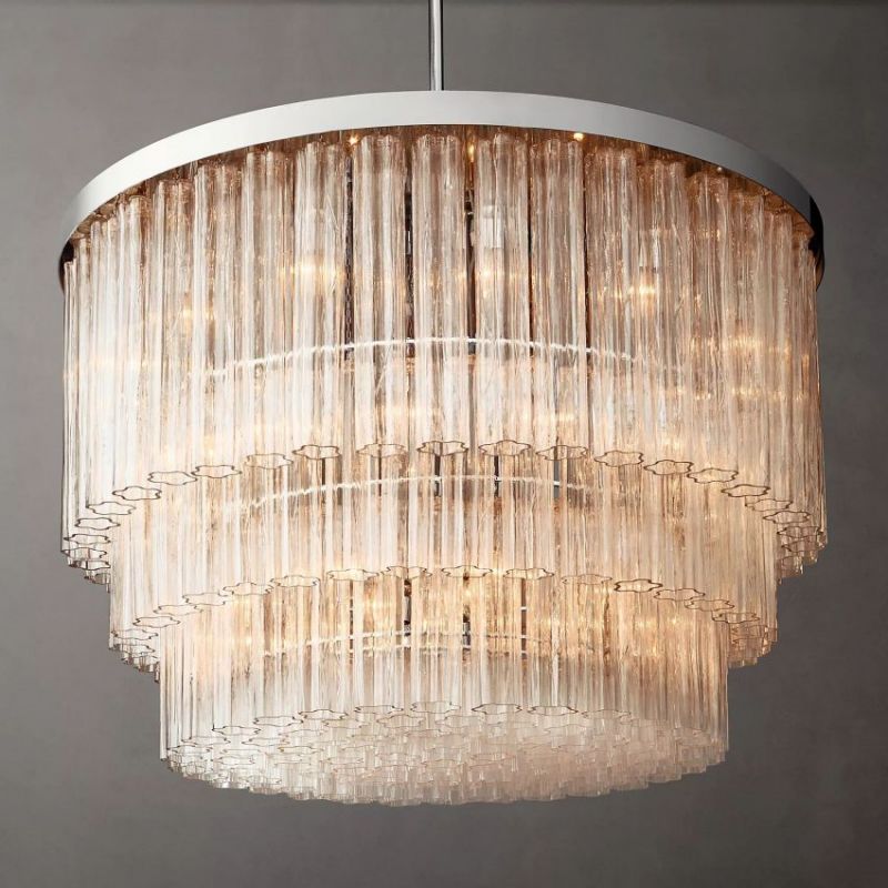 Ancelotti Glass Round  Chandelier 48"