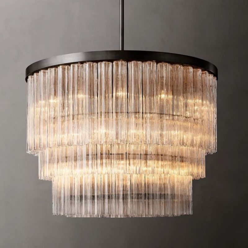 Ancelotti Glass Round  Chandelier 48"