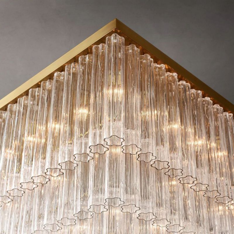 Ancelotti Square Glass Chandelier 45"