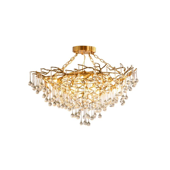 Anita Brass Crystal Branch Chandelier