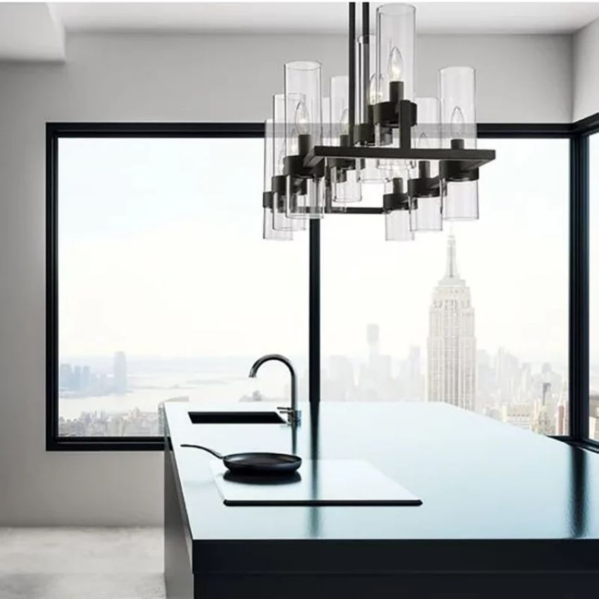 Brio Rectangles Chandelier 43"