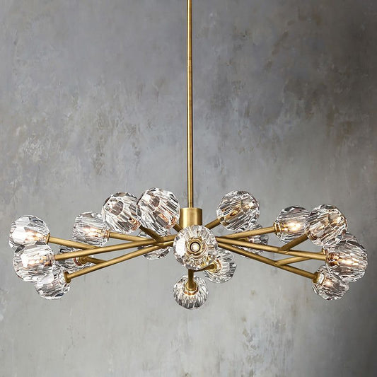 Balle Clear Crystal Chandelier D48"