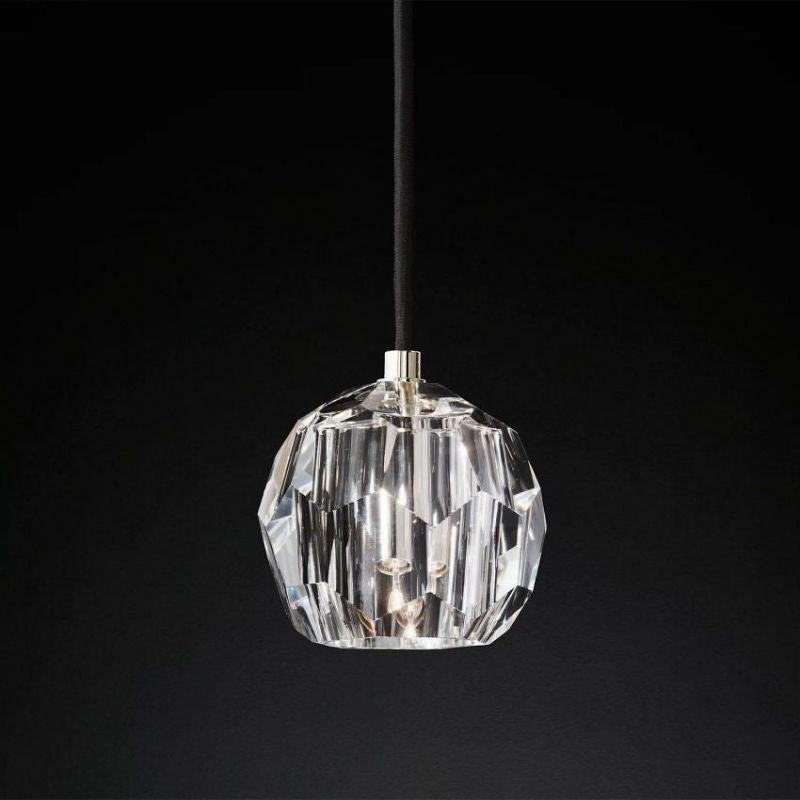 Balle Clear Cristal  Glass Cord Pendant