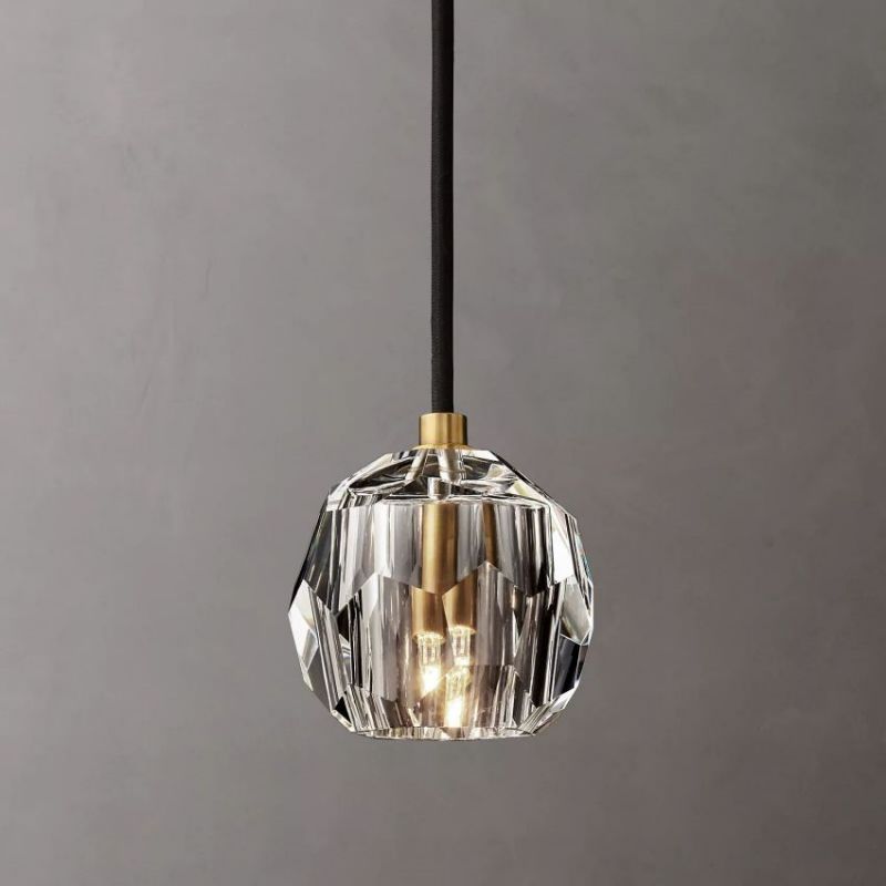 Balle Clear Cristal  Glass Cord Pendant