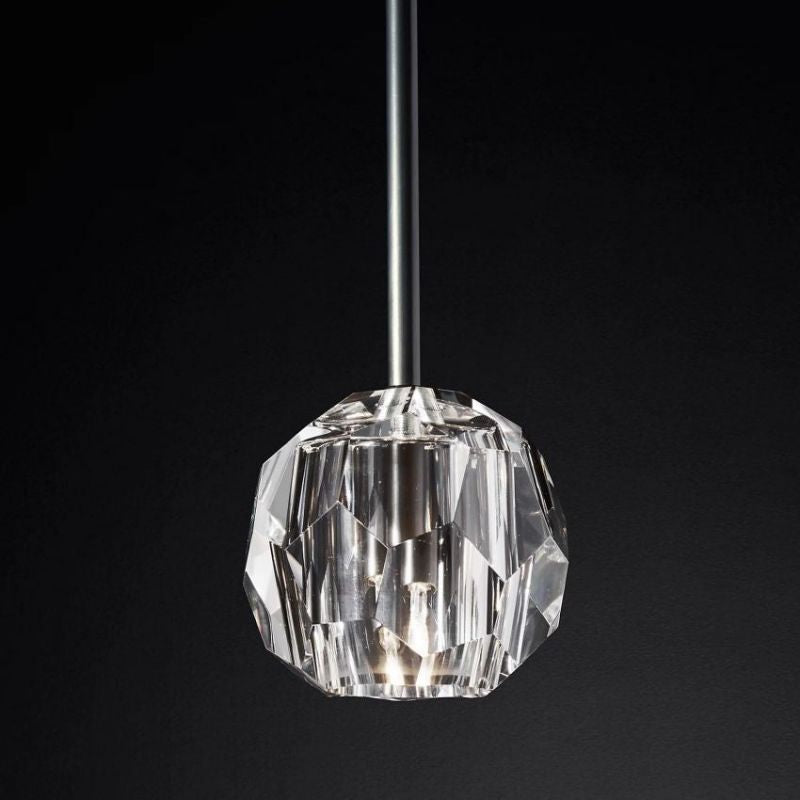 Balle Clear Cristal  Glass Rod Pendant