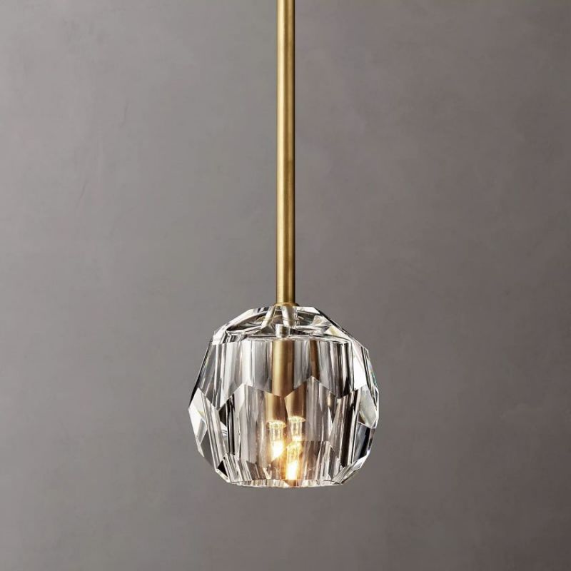 Balle Clear Cristal  Glass Rod Pendant