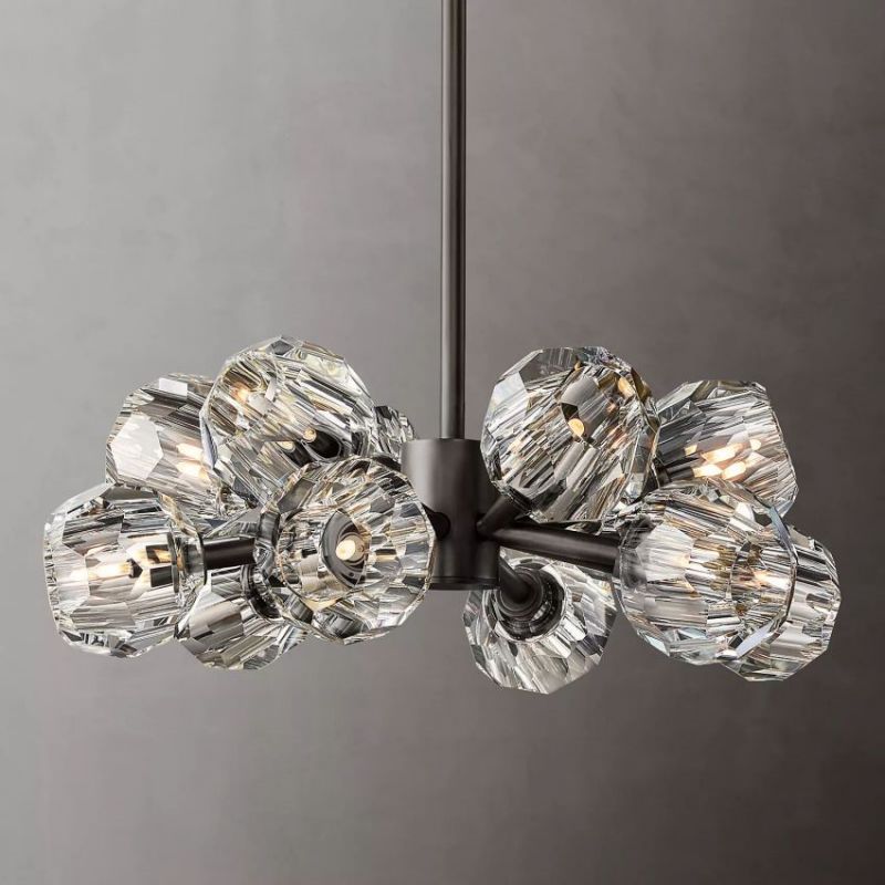 Balle Clear Crystal Chandelier D24"